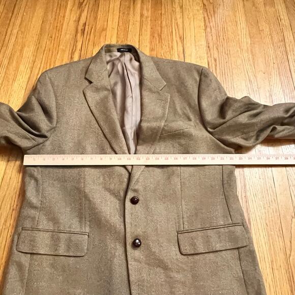 Lauren Ralph Lauren Blazer Mens 44R Wool Herringbone Elbow Patch Brown Suit Coat - Picture 10 of 12